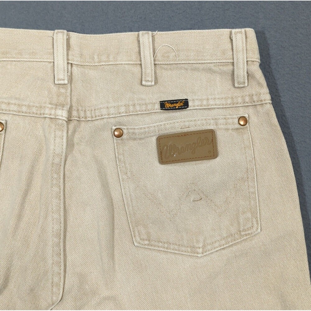 Wrangler Jeans Men's 34x34 Fits 33x32 Tan 936TAN Cowboy Cut Slim Fit Western